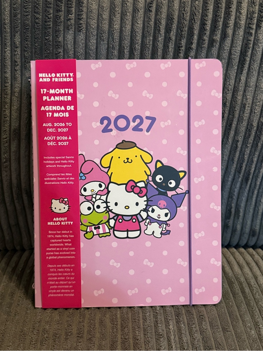 Hello Kitty & Friends 17- Month Pink Planner: Aug 2026 - Dec 2027 NWT